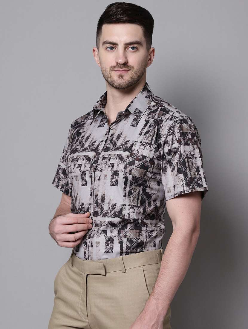mens aztec formal shirt - 20182084 -  Zoom Image - 0