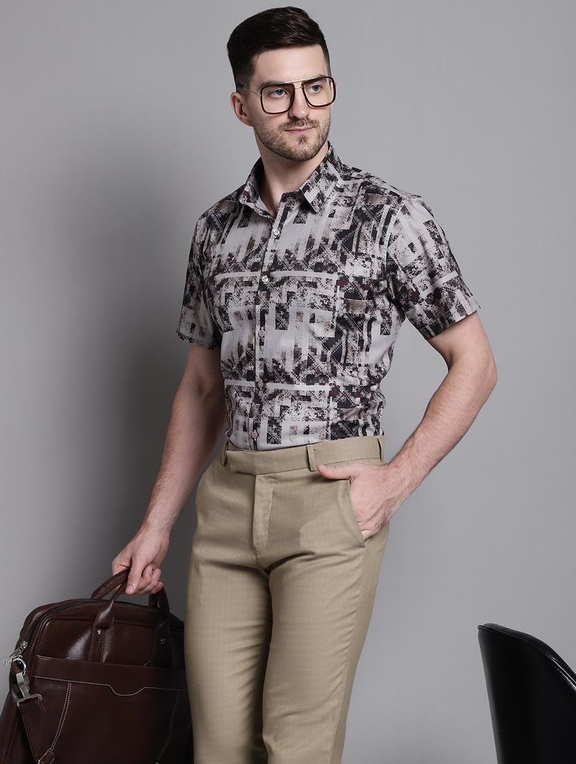mens aztec formal shirt - 20182084 - Standard Image - 3