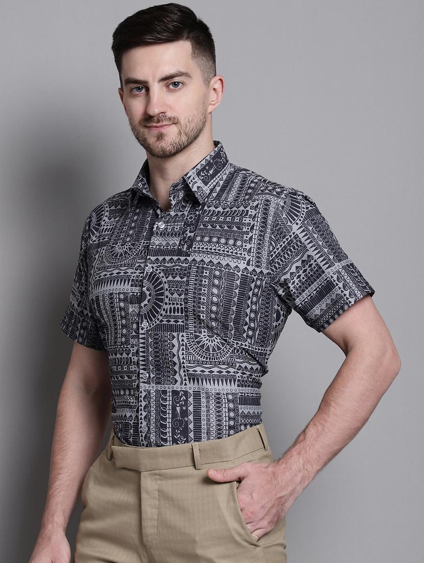 mens aztec formal shirt