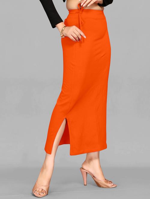 solid side slit saree shapewear - 20182898 - Standard Image - 0