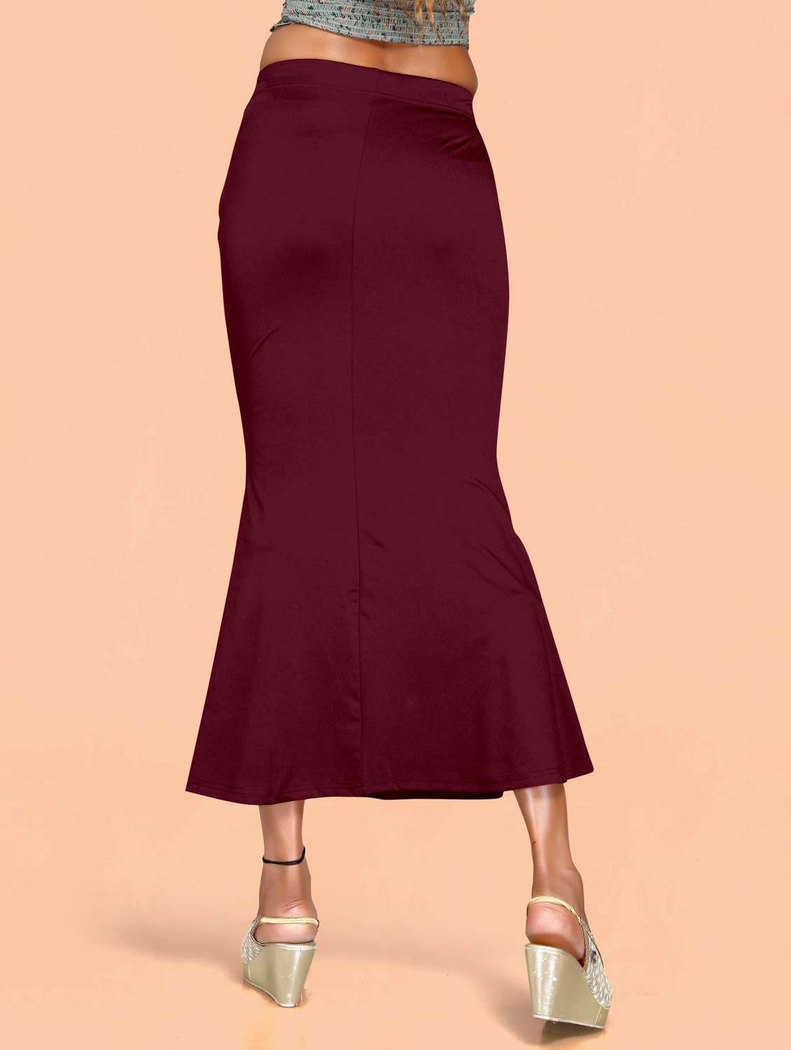 solid fish cut saree shapewear - 20183224 -  Standard Image - 3