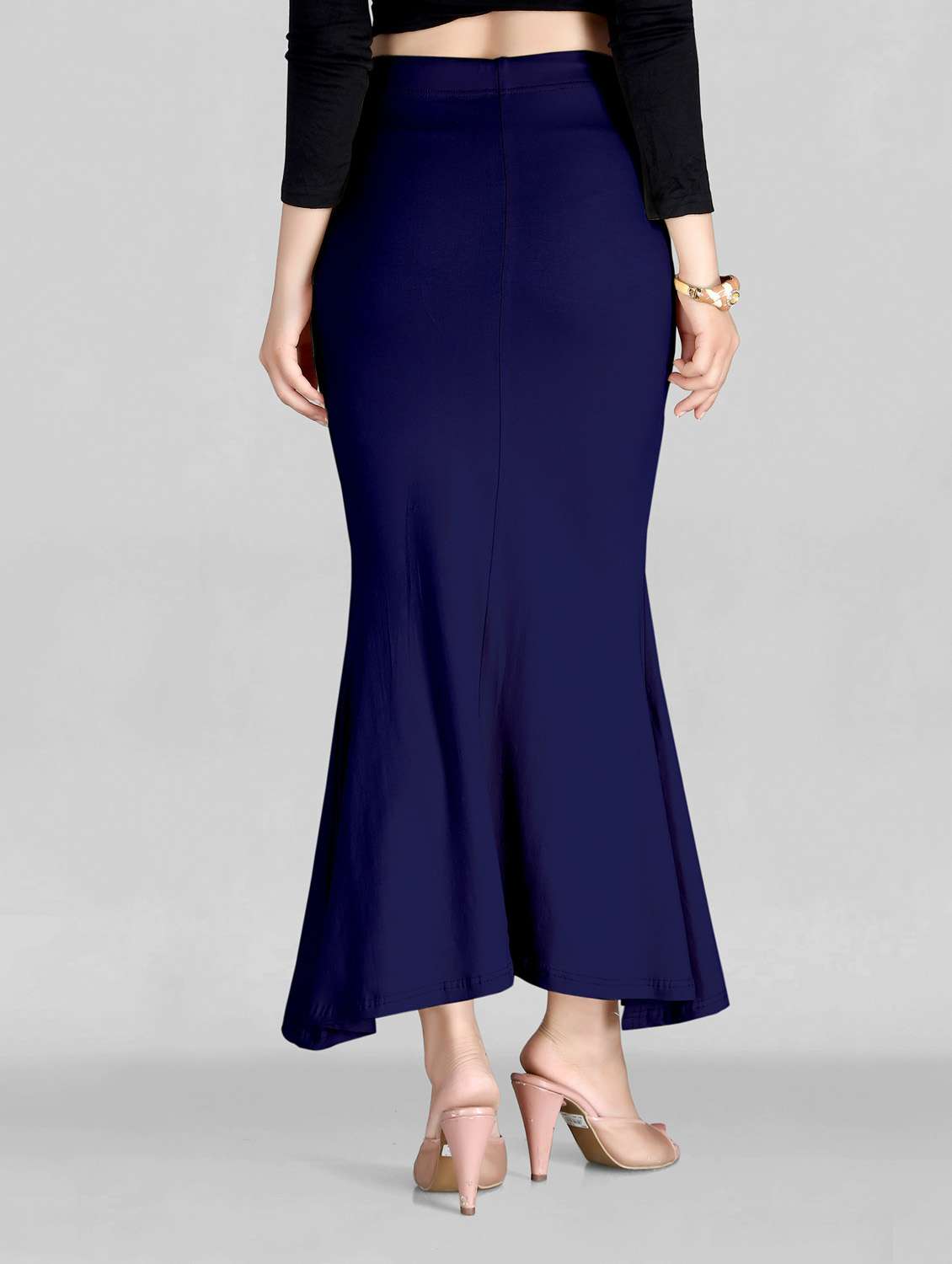 solid fish cut saree shapewear - 20183281 -  Standard Image - 3