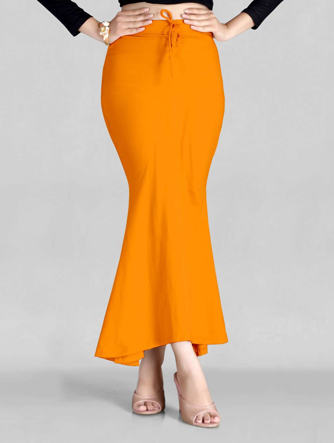 solid fish cut saree shapewear - 20183283 - Zoom Image - 0