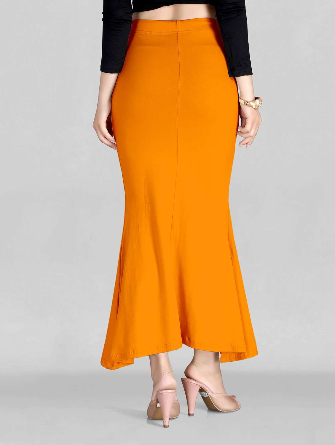 solid fish cut saree shapewear - 20183283 - Standard Image - 3
