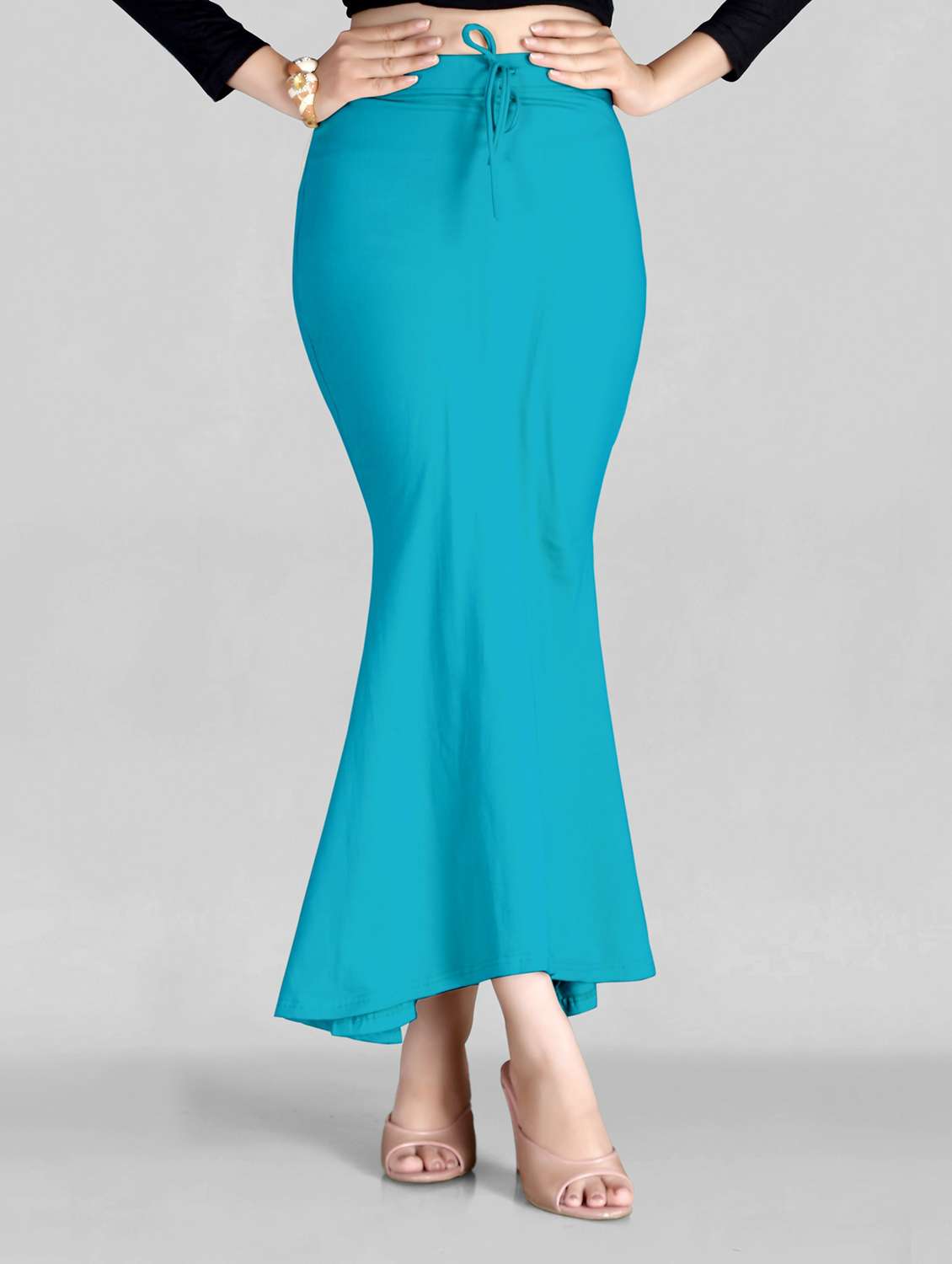 solid fish cut saree shapewear - 20183287 -  Zoom Image - 0