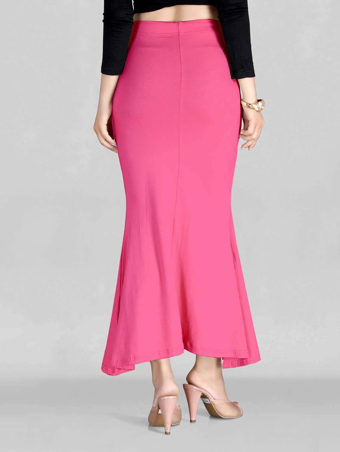 solid fish cut saree shapewear - 20183297 - Standard Image - 3