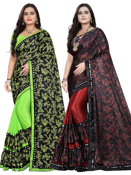 women's saree combo with blouse - 20183612 -  Standard Image - 0