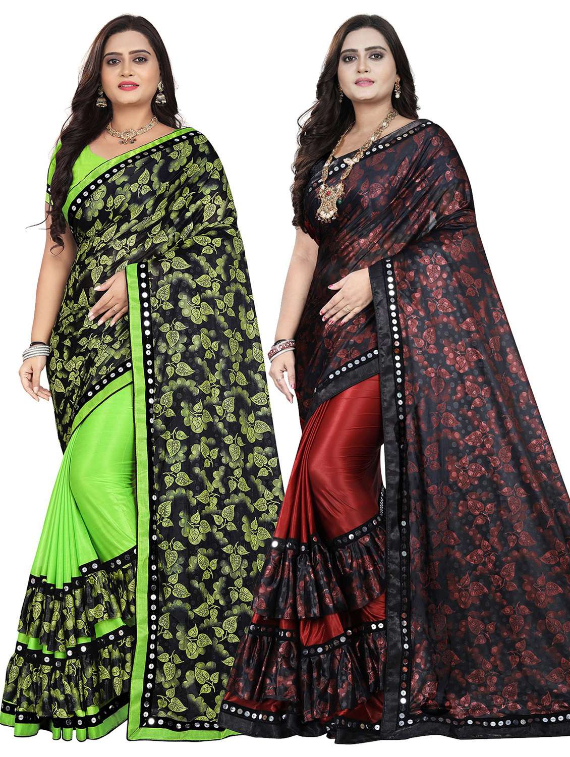 women's saree combo with blouse - 20183612 -  Zoom Image - 0