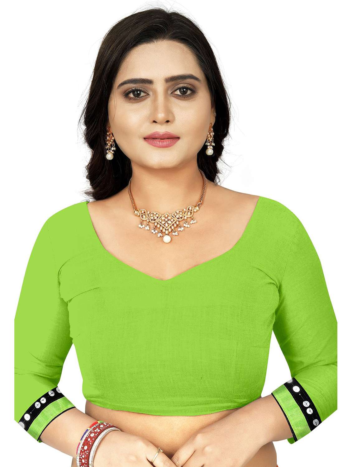 women's saree combo with blouse - 20183634 -  Standard Image - 5