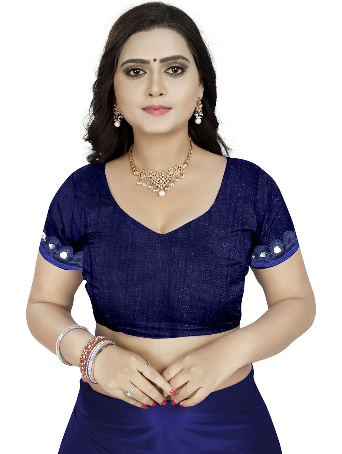 women's saree combo with blouse - 20183650 -  Standard Image - 5