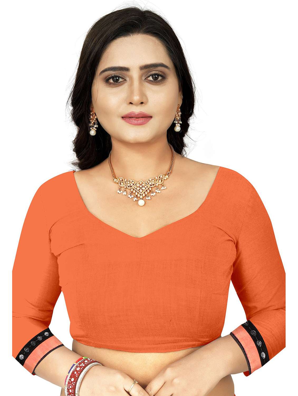 women's saree combo with blouse - 20183652 -  Standard Image - 5