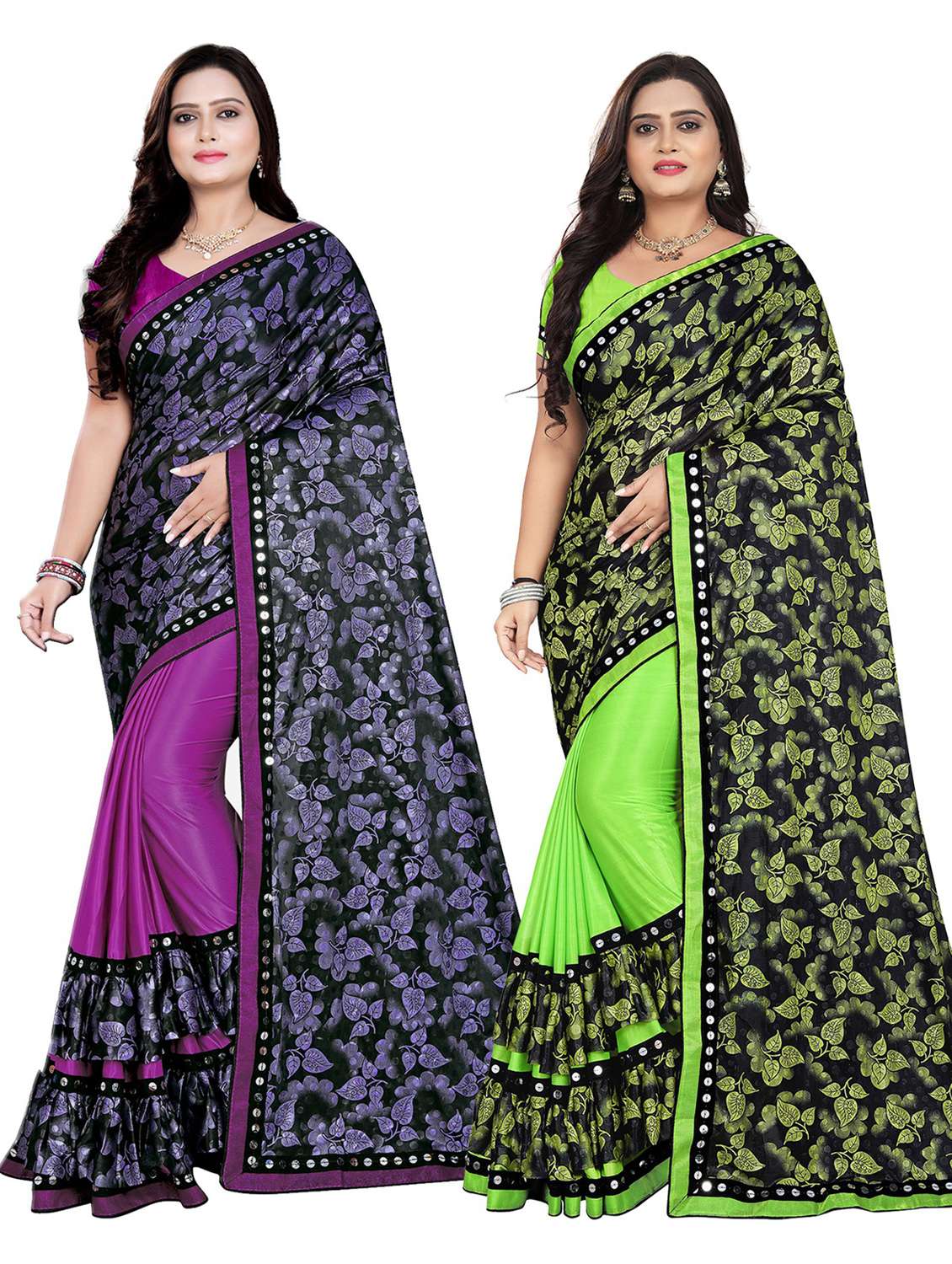 women's saree combo with blouse - 20183676 -  Zoom Image - 0