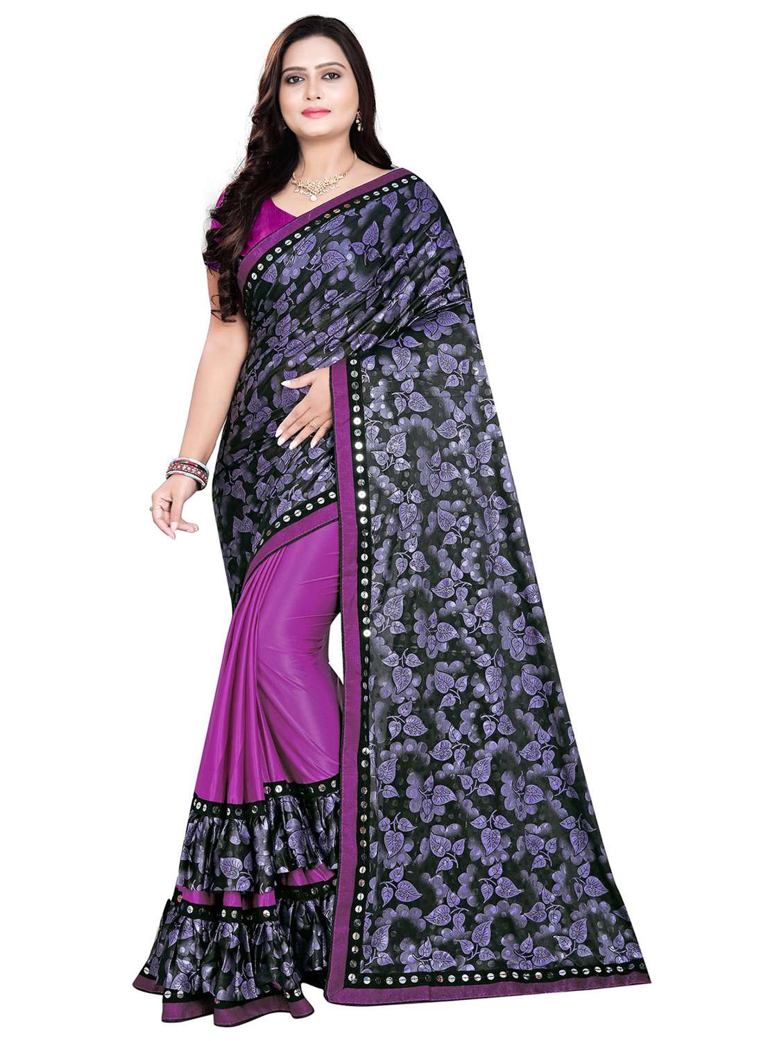 women's saree combo with blouse - 20183676 -  Standard Image - 3