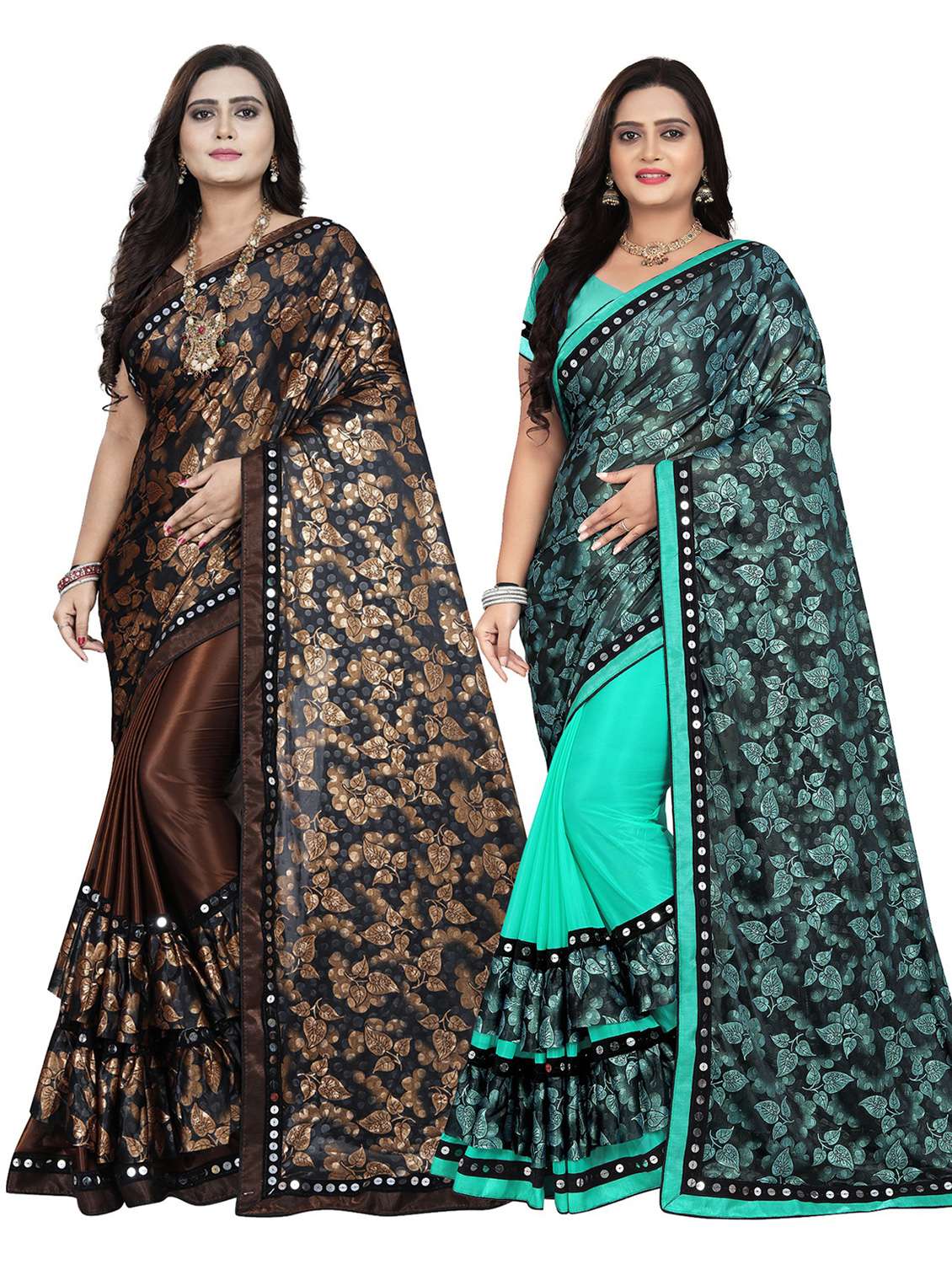 women's self design multi colored saree with blouse