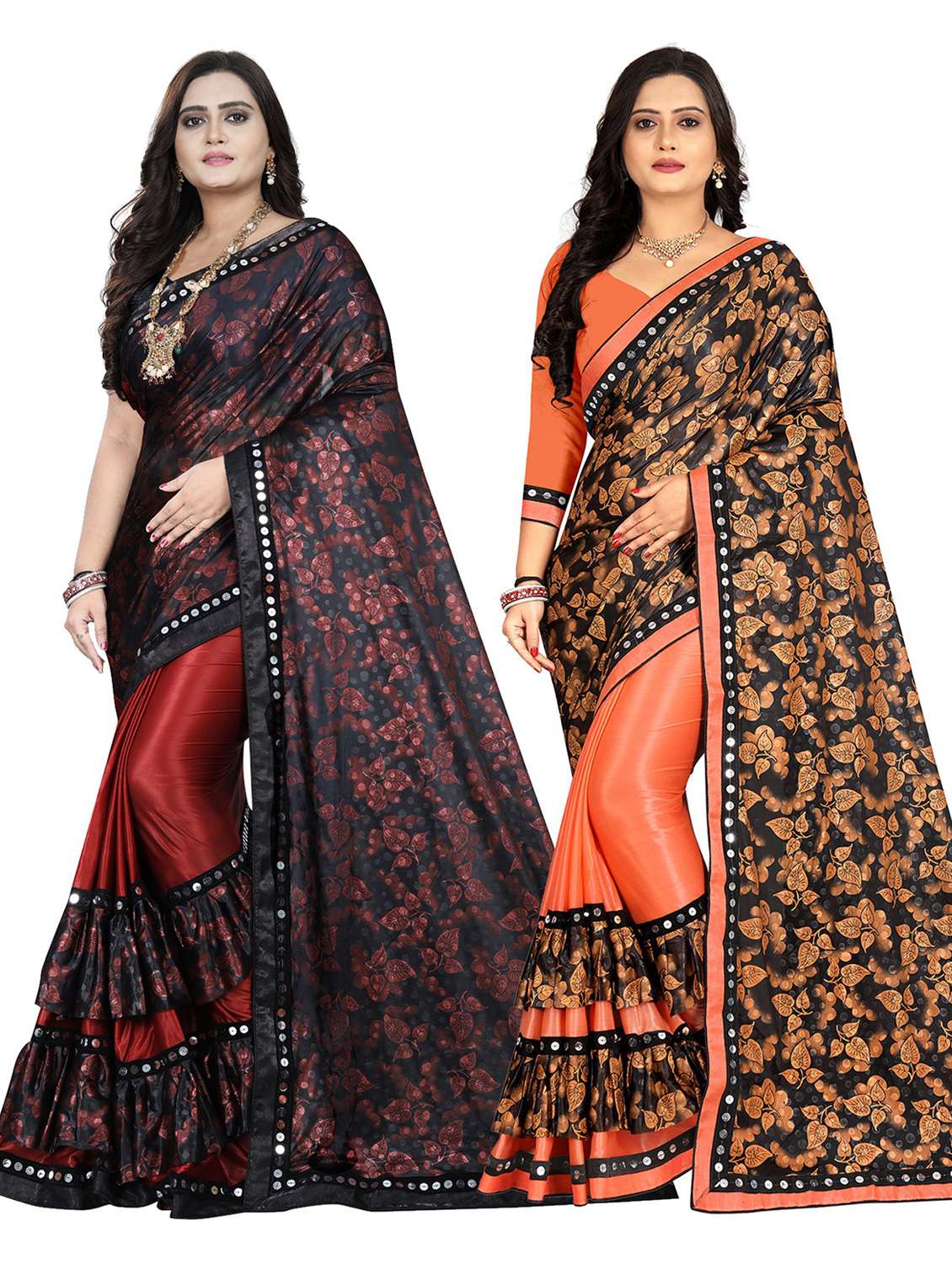 women's saree combo with blouse