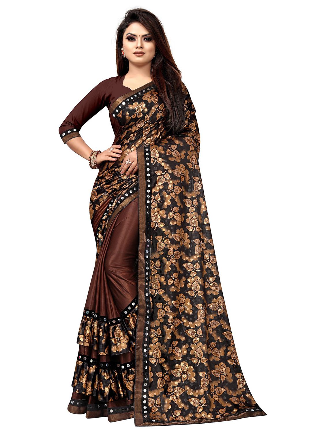 women's saree combo with blouse - 20183769 - Standard Image - 3