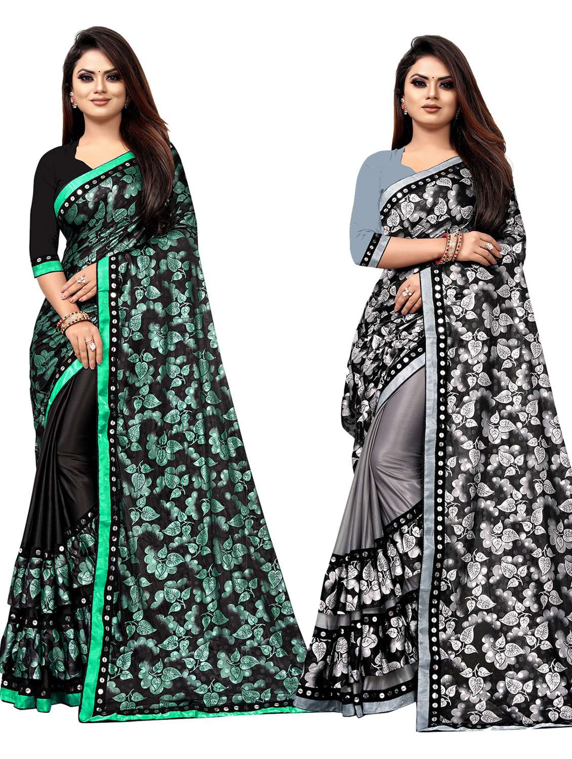 women's saree combo with blouse