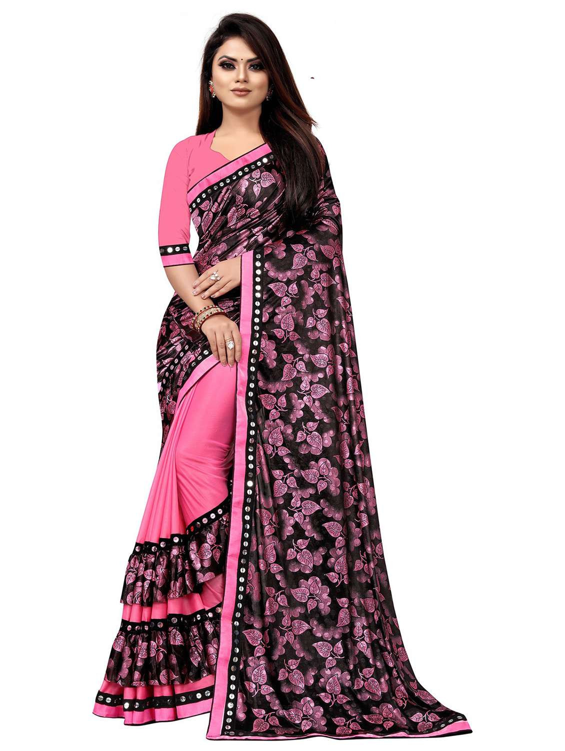 women's saree combo with blouse - 20183779 -  Standard Image - 3