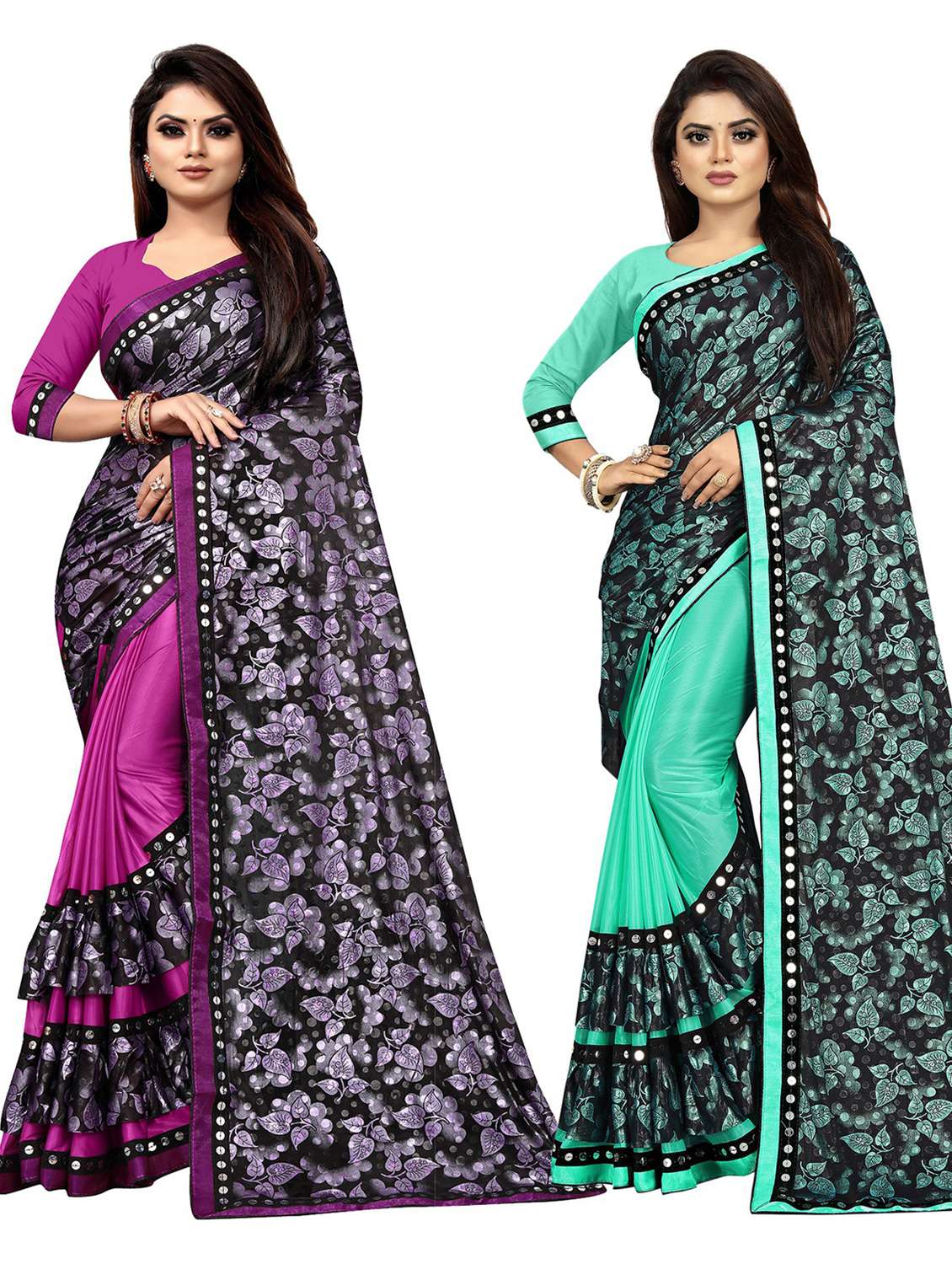 women's saree combo with blouse
