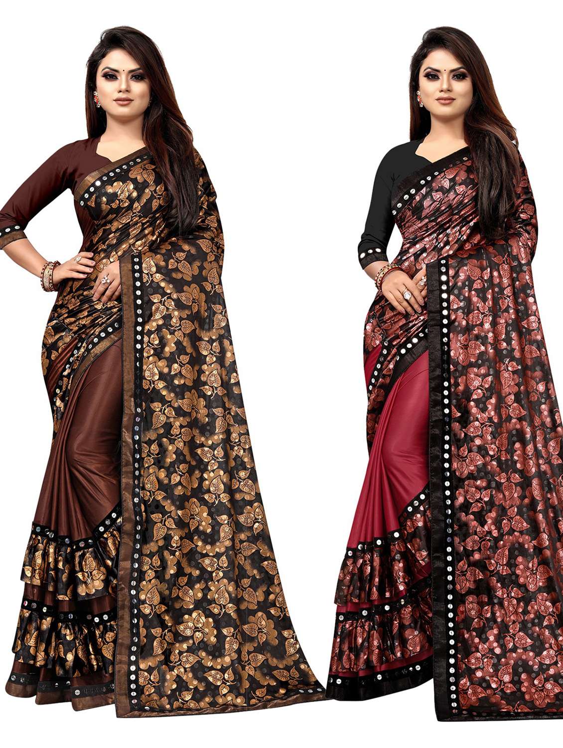 women's saree combo with blouse