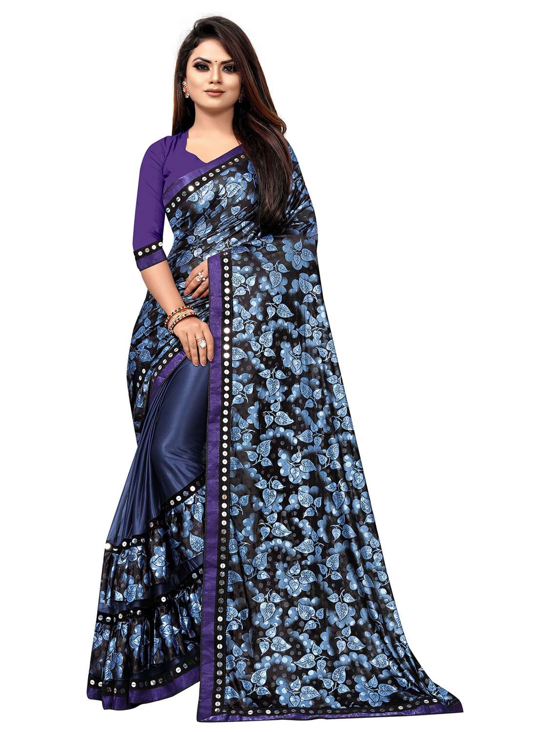 women's saree combo with blouse - 20183816 -  Standard Image - 3
