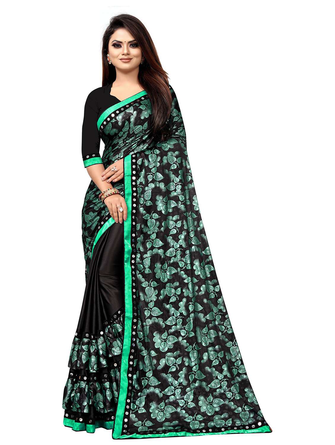 women's saree combo with blouse - 20183824 -  Standard Image - 3