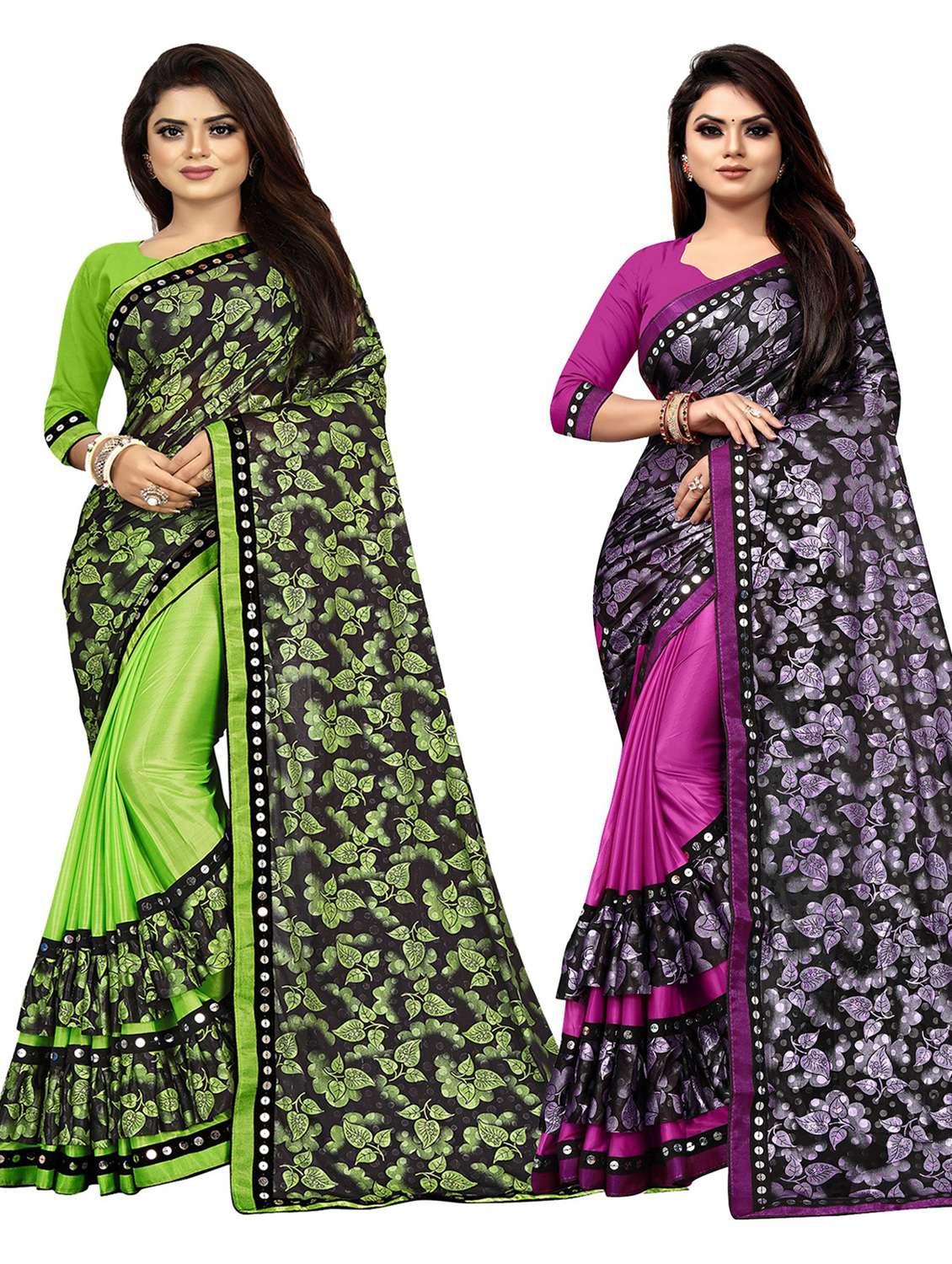 women's saree combo with blouse