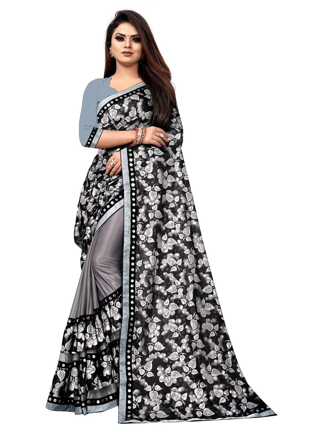 women's saree combo with blouse - 20183862 -  Standard Image - 3