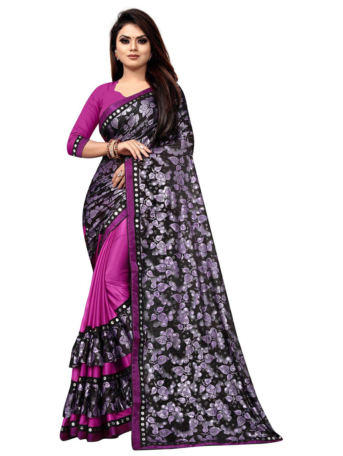 women's saree combo with blouse - 20183866 -  Standard Image - 3