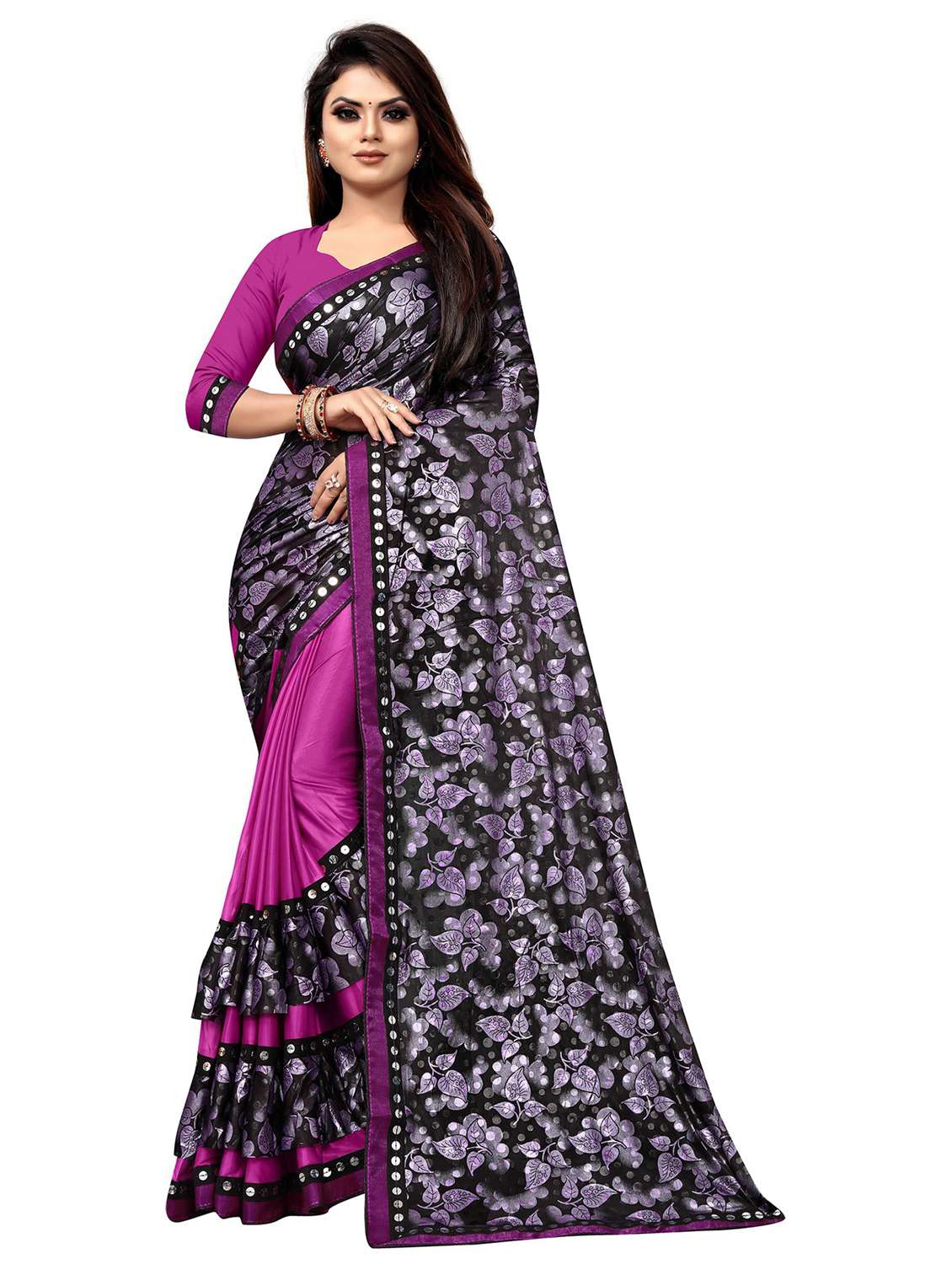 women's saree combo with blouse - 20183873 -  Standard Image - 3