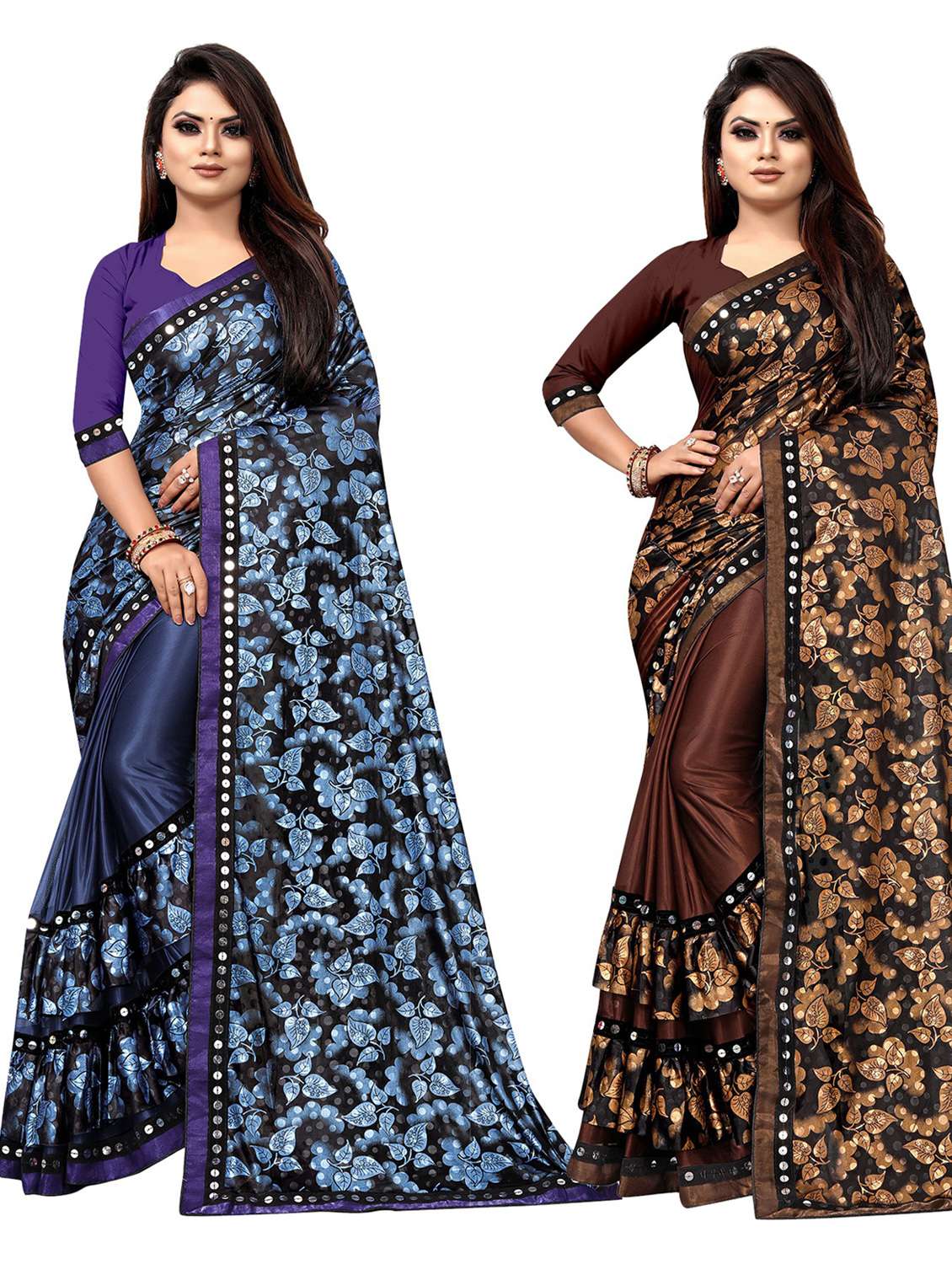 women's saree combo with blouse