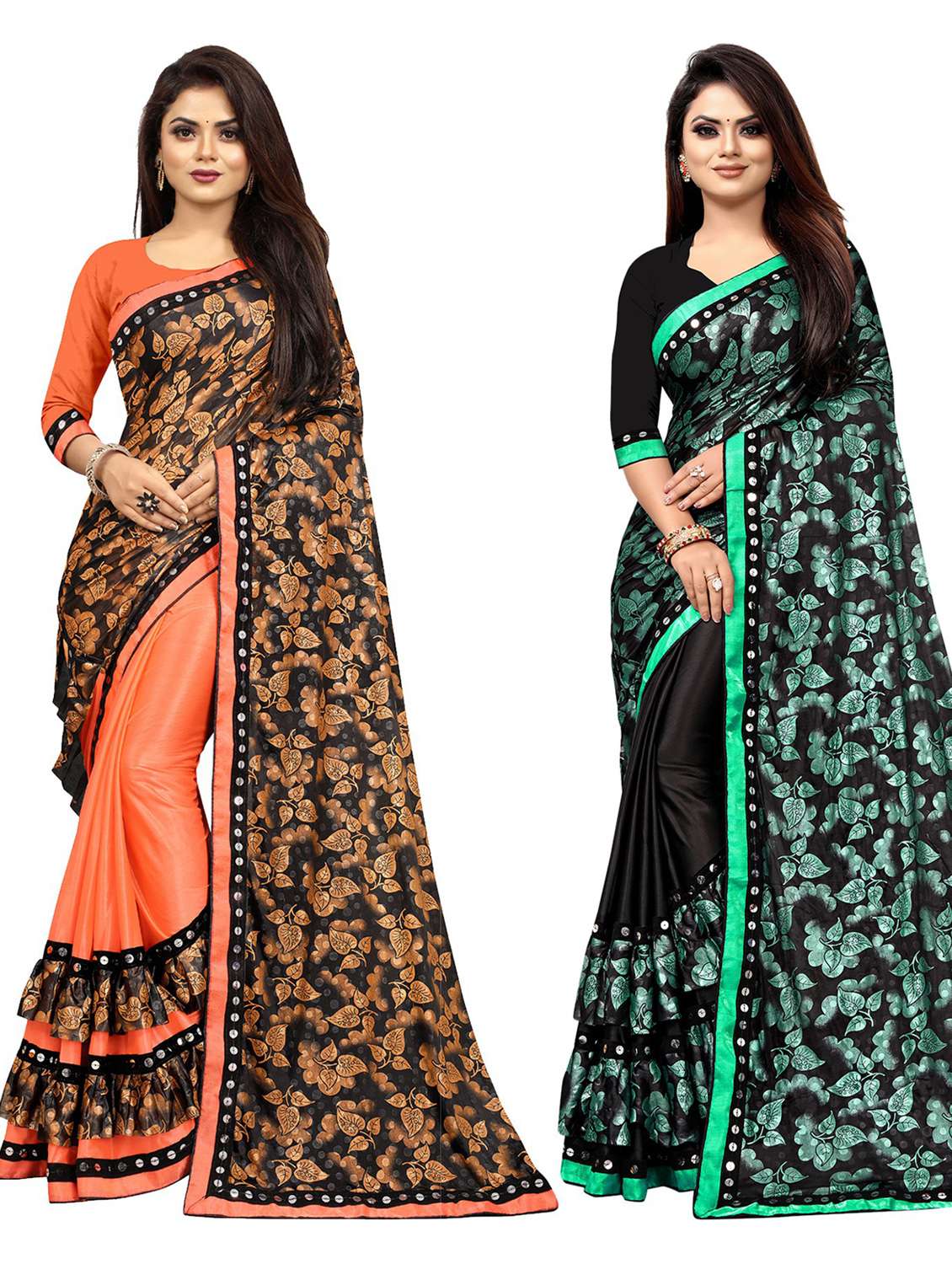 women's saree combo with blouse