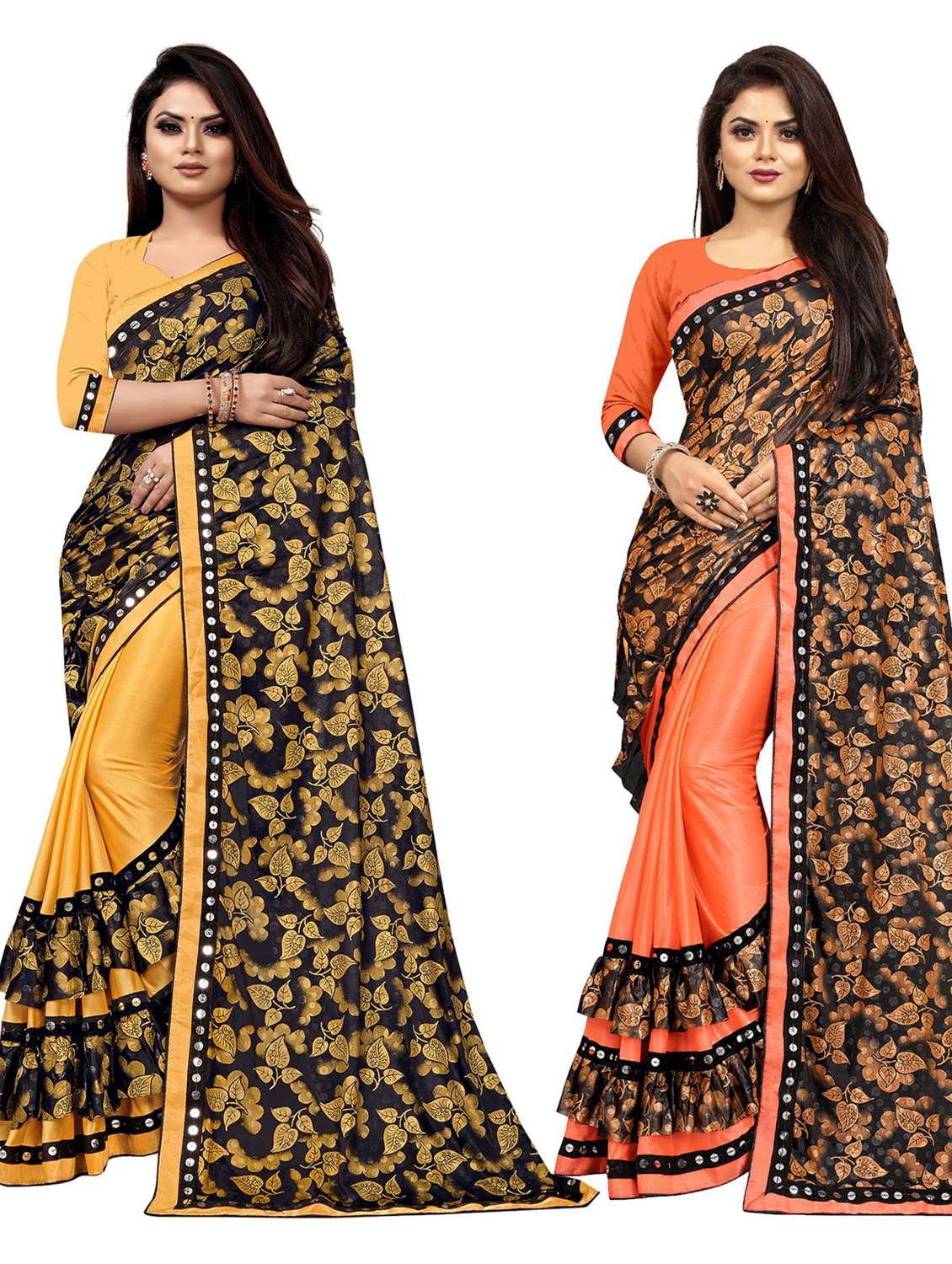 women's saree combo with blouse