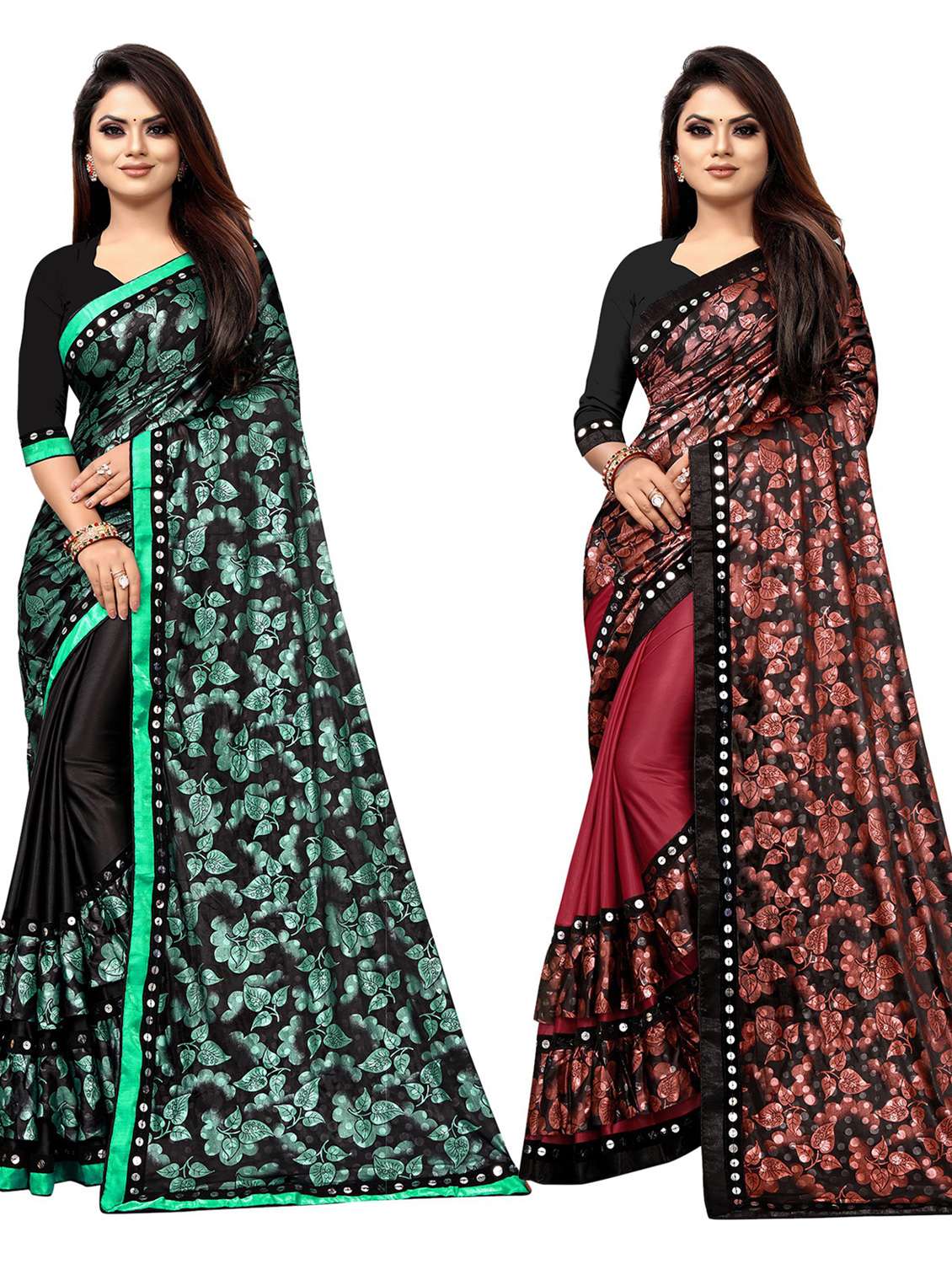 women's saree combo with blouse