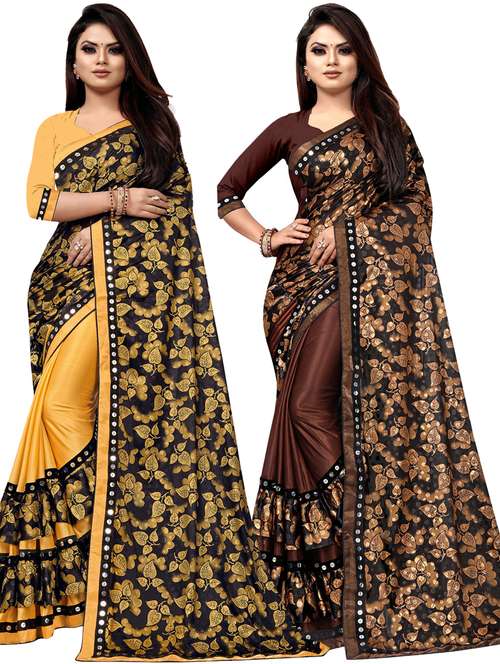women's self design multi colored saree with blouse