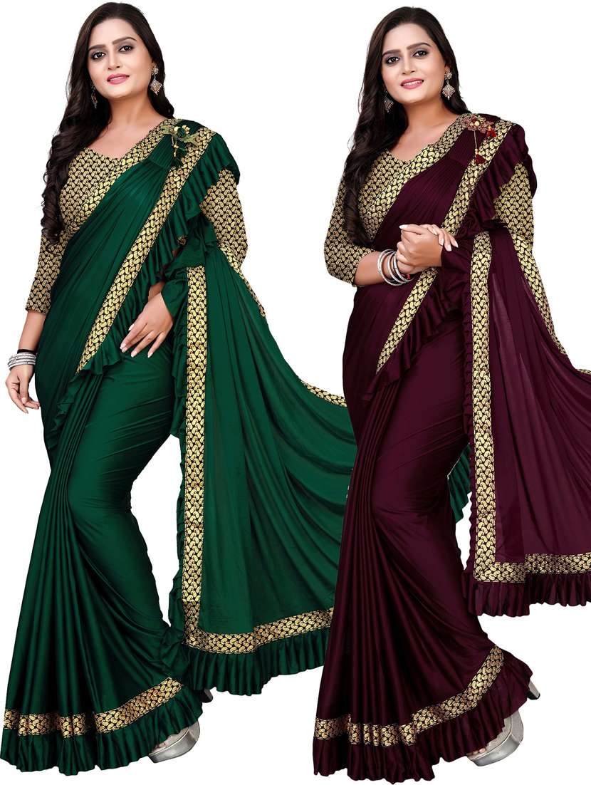 women's saree combo with blouse