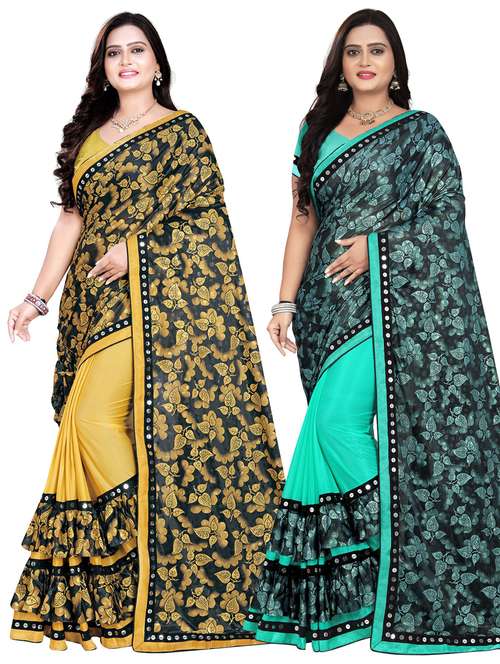 women's saree combo with blouse - 20184075 -  Standard Image - 0