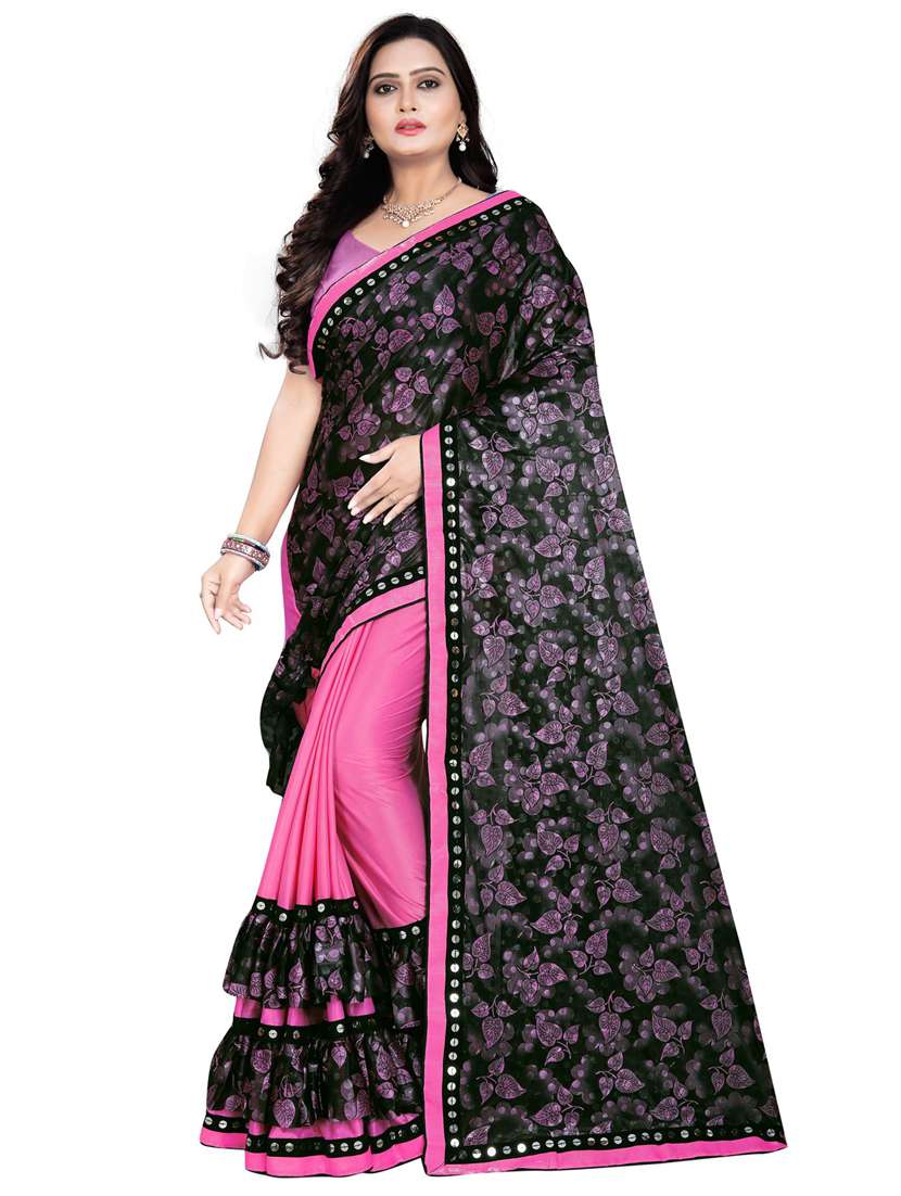 women pack of 2 multi color combo saree with blouse - 20184084 -  Standard Image - 3