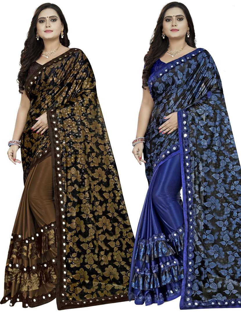 women's saree combo with blouse
