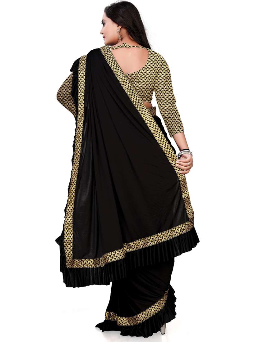 women's bordered multi colored saree with blouse - 20184109 -  Standard Image - 3