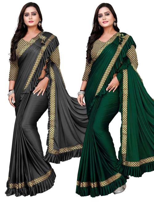 women's saree combo with blouse - 20184118 -  Standard Image - 0