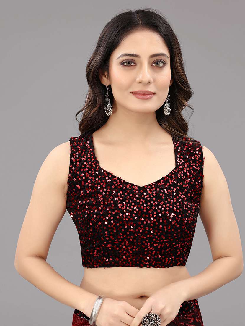 Women's Embroidered Saree With Blouse - 20184122 -  Standard Image - 5