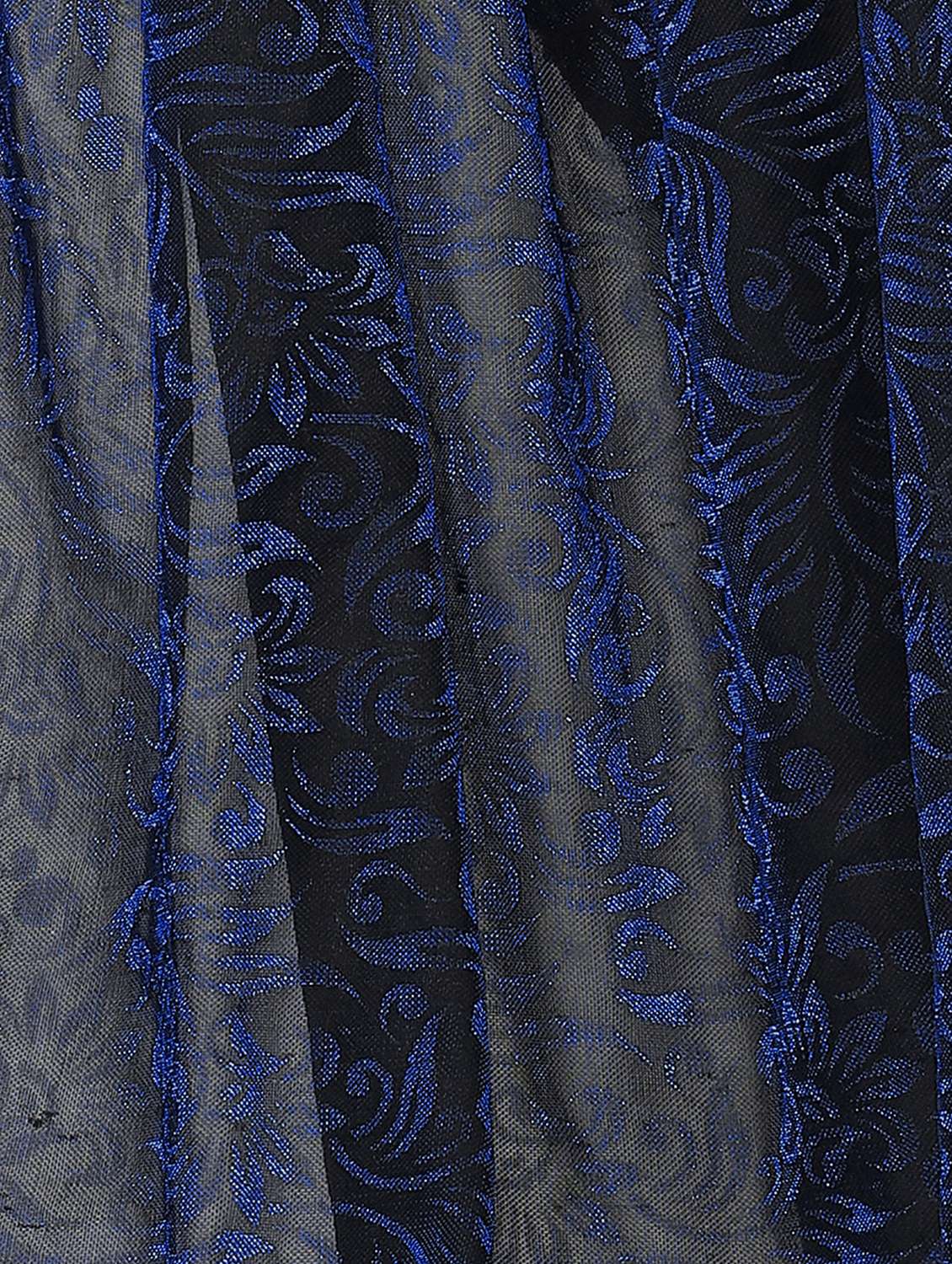 women's printed blue colored saree with blouse - 20184152 -  Standard Image - 5