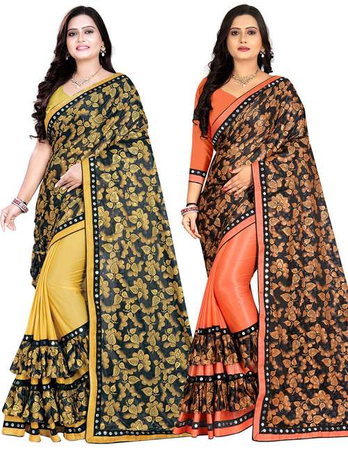 women's saree combo with blouse - 20184156 -  Standard Image - 0