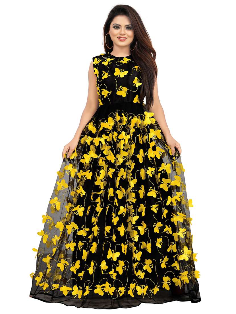 pack of 2 self design a-line gown - 20184263 -  Standard Image - 3