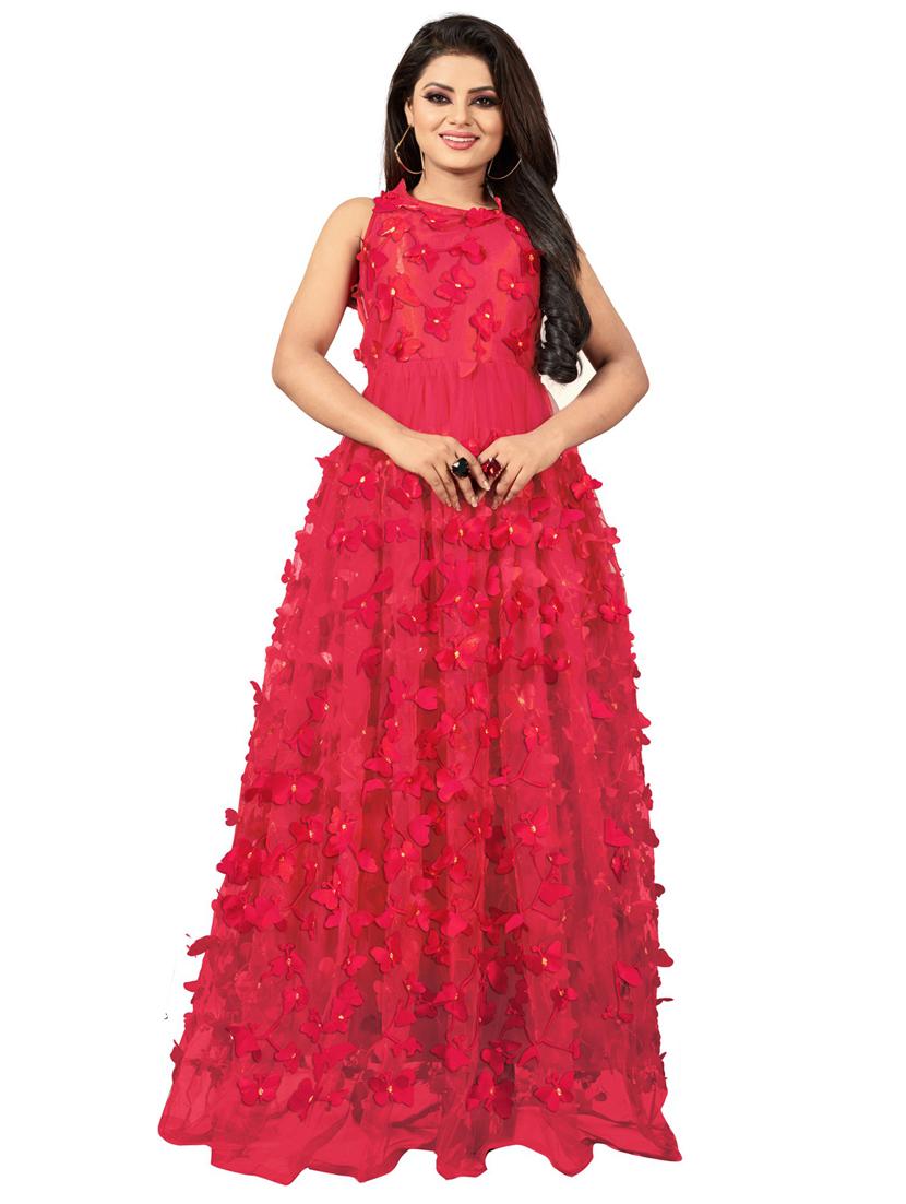 pack of 2 self design semi-stitched gown - 20184424 - Standard Image - 3