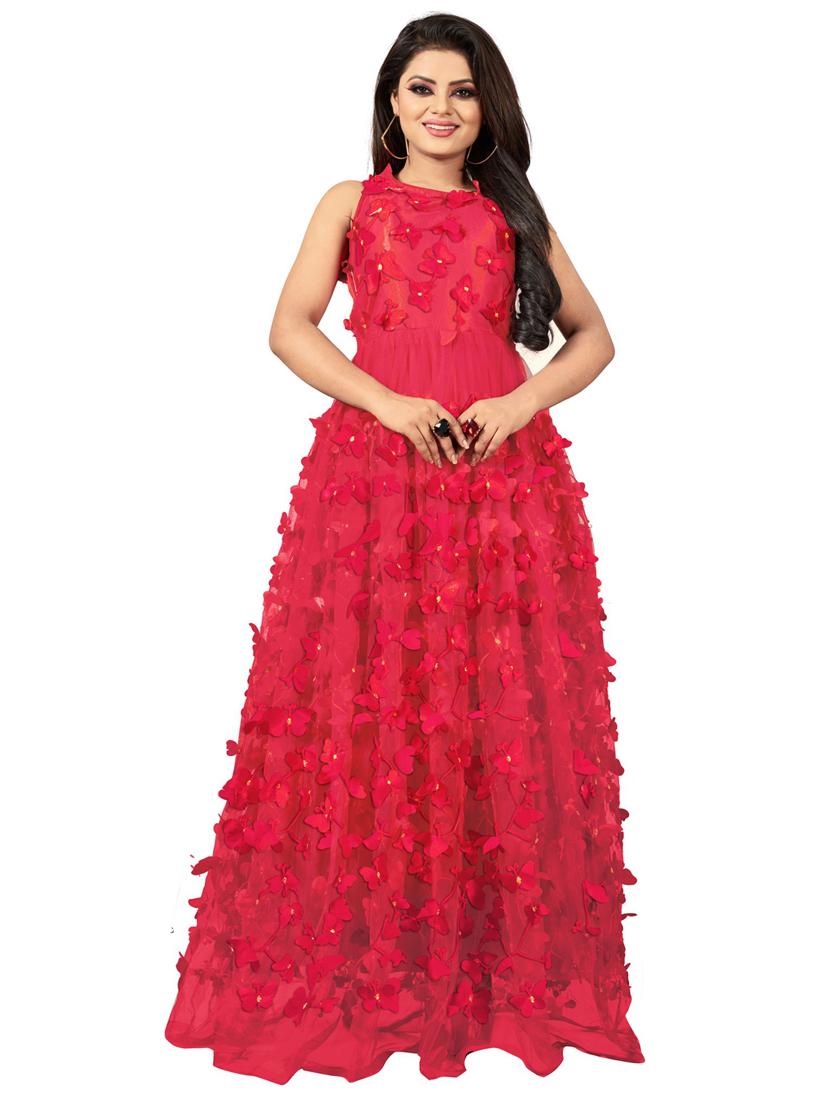 pack of 2 self design semi-stitched gown - 20184425 - Standard Image - 3
