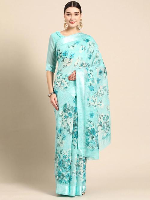 women printed saree - 20185516 - Standard Image - 0