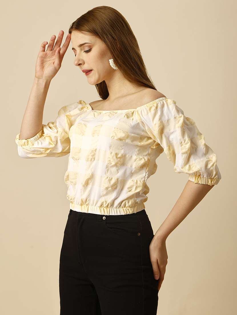 women's straight off shoulder top - 20187289 - Standard Image - 3