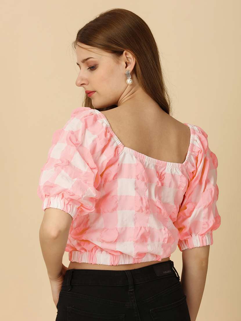 women's crop square neck top - 20187290 - Standard Image - 3